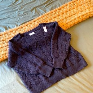 NWT Old Navy Charcoal Cable Knit Sweater - Plus Size 2X - Thick and Warm!